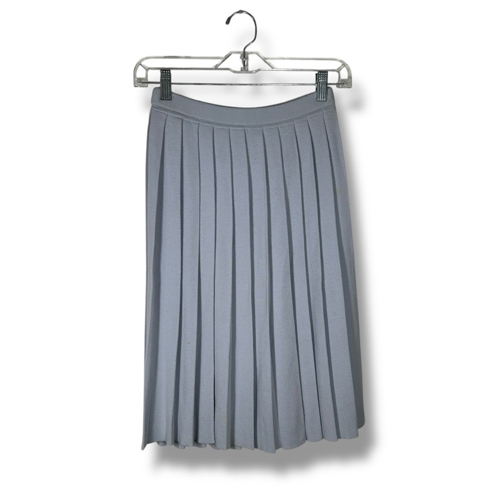 Pure Navy Light Blue Preppy Academia Pleated Tennis Skirt Size XS - “Pandora”